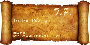 Teller Péter névjegykártya