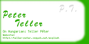 peter teller business card